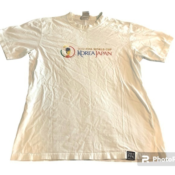 Vintage FIFA World Cup 2002 Korea Japan Official License Product Tee Top T-shirt - Picture 1 of 10
